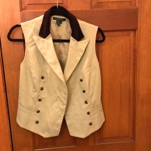 LRL Equestrian vest with velvet caller.